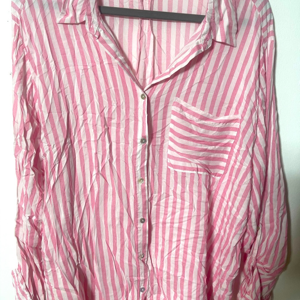 Grand and Greene plus size roll tab long sleeve